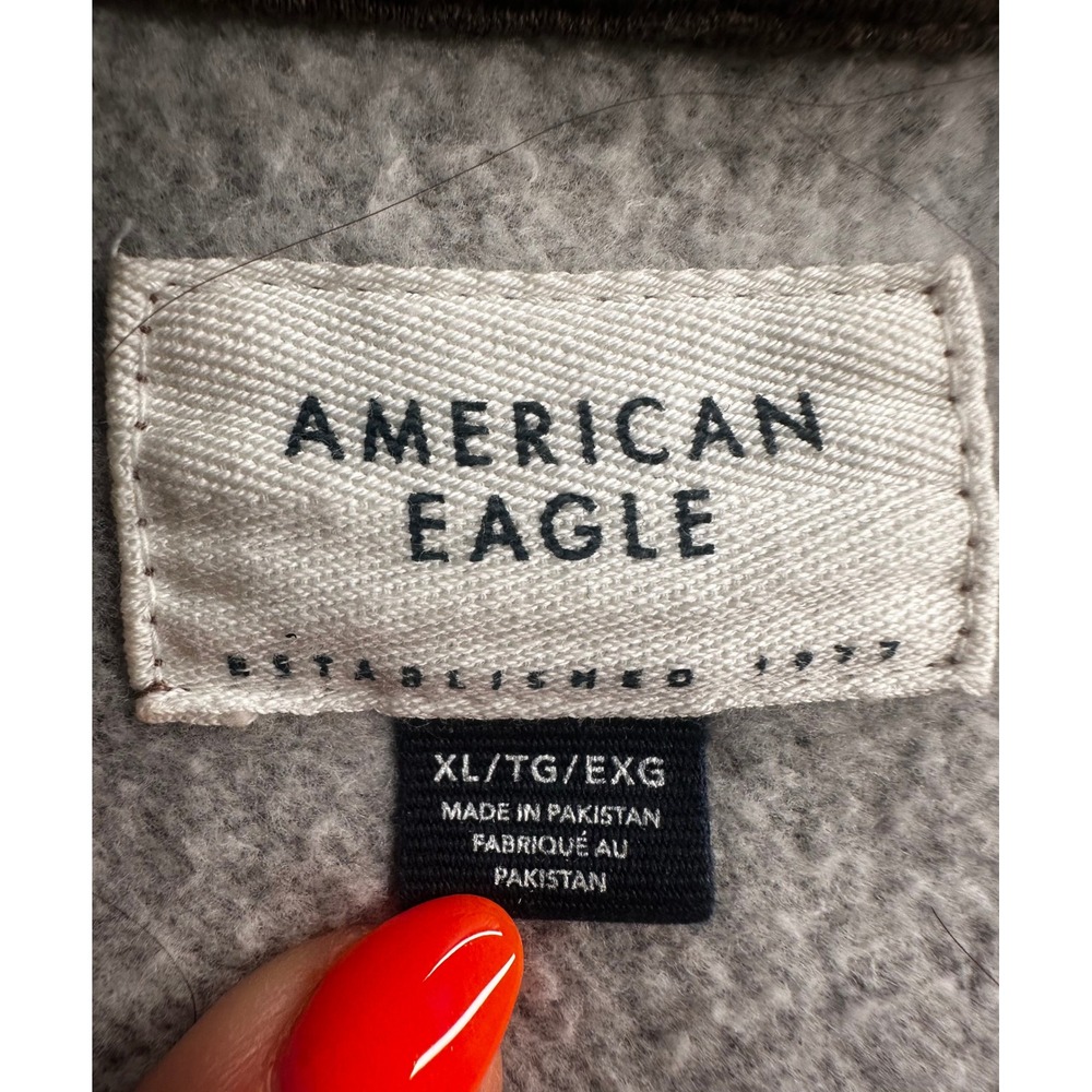 NWOT American Eagle London Sweatshirt Womens XL Brown Oversized Graphic Pullover - Picture 3 of 9